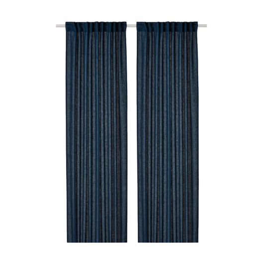 Blue Linen Curtains