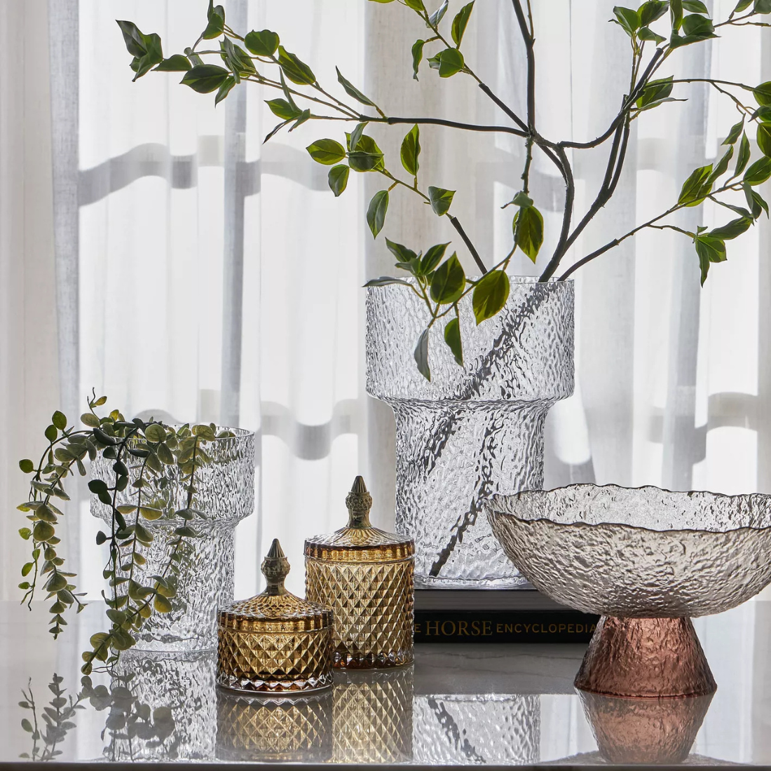 Brown Santo Crystal Canister with Lid