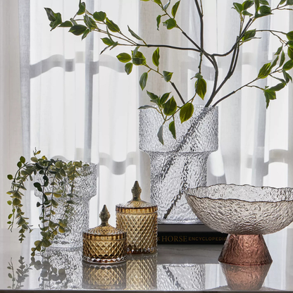 Brown Santo Crystal Canister with Lid