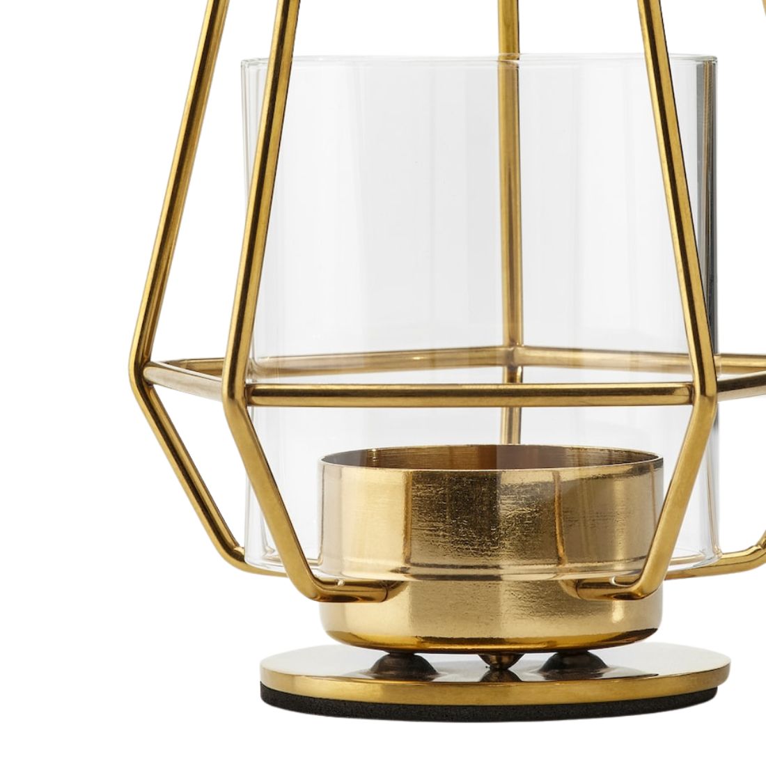 Gold Geometric Tea light Holder