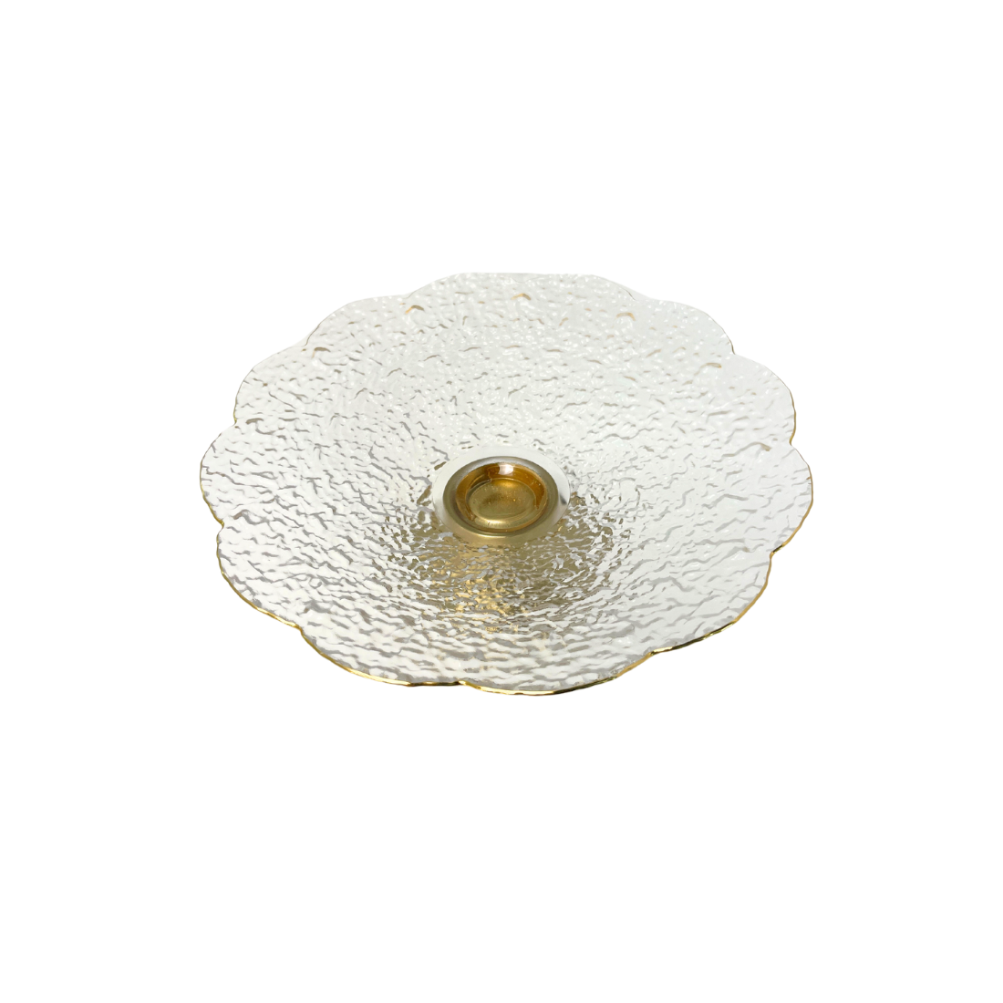 Glass Cake Stand with Gold Base
