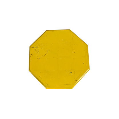 Yellow Painted Wooden End Table