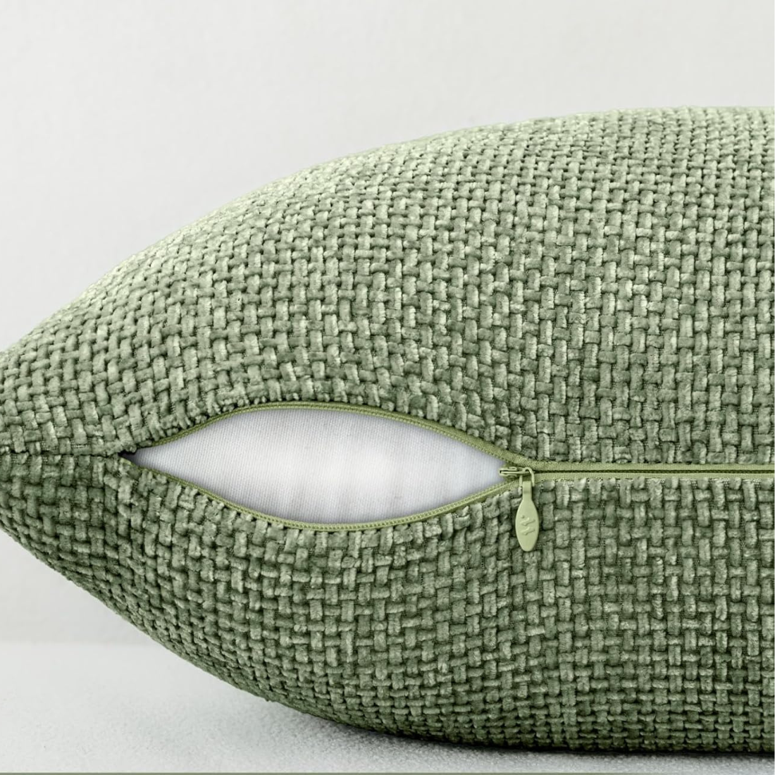 Moss Green Chenille Cushion Cover