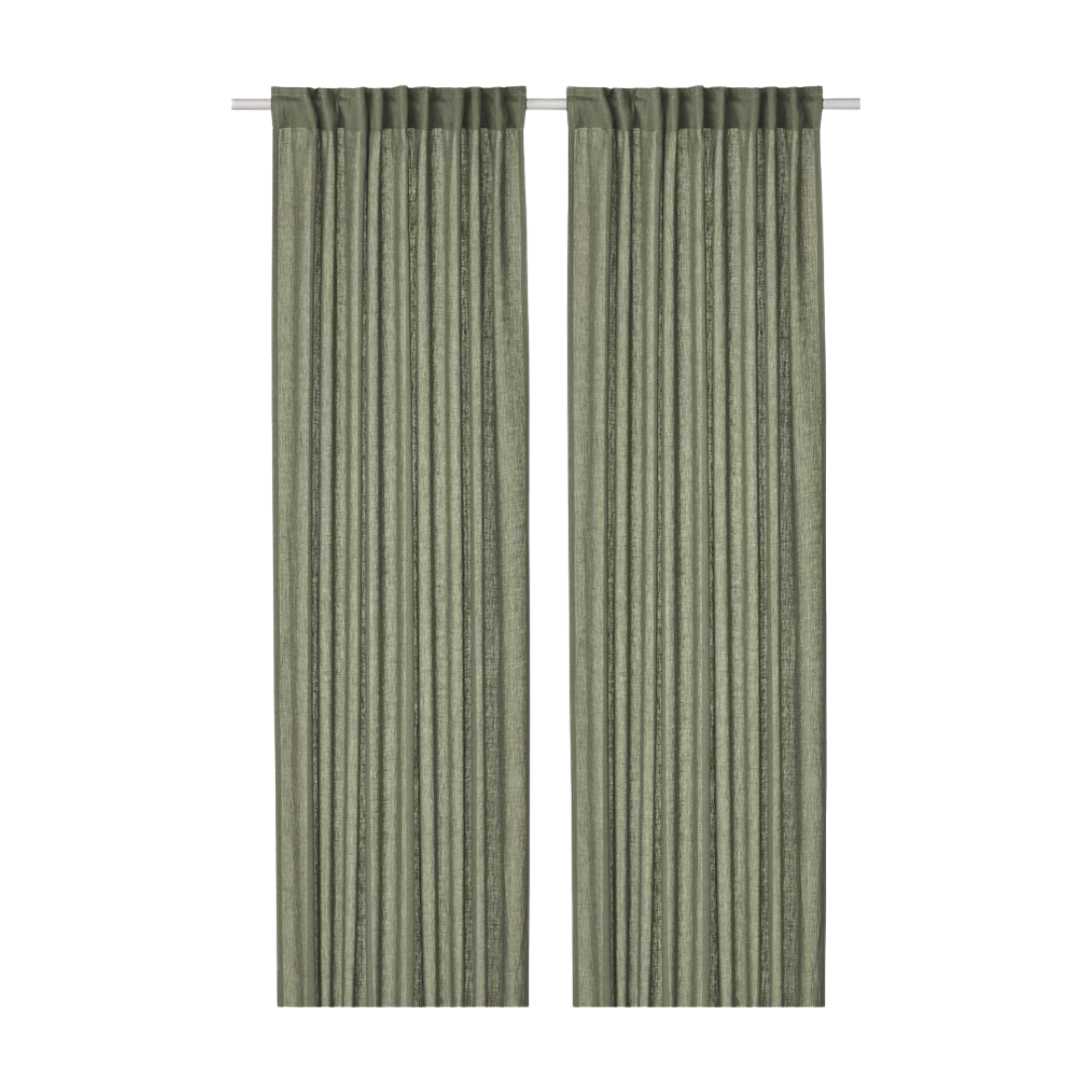 Linen Olive Green Curtains