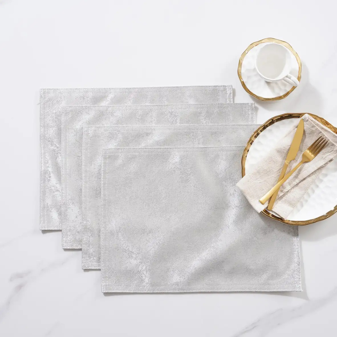 Set of 4 Ivory Placemats