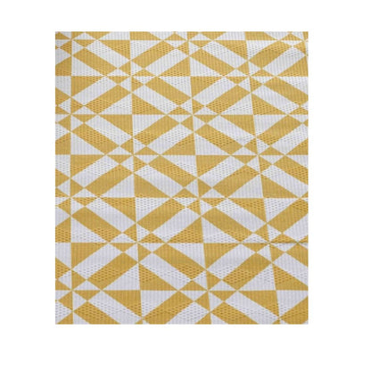 Yellow Geometric Print Rug