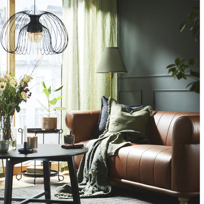 Linen Olive Green Curtains