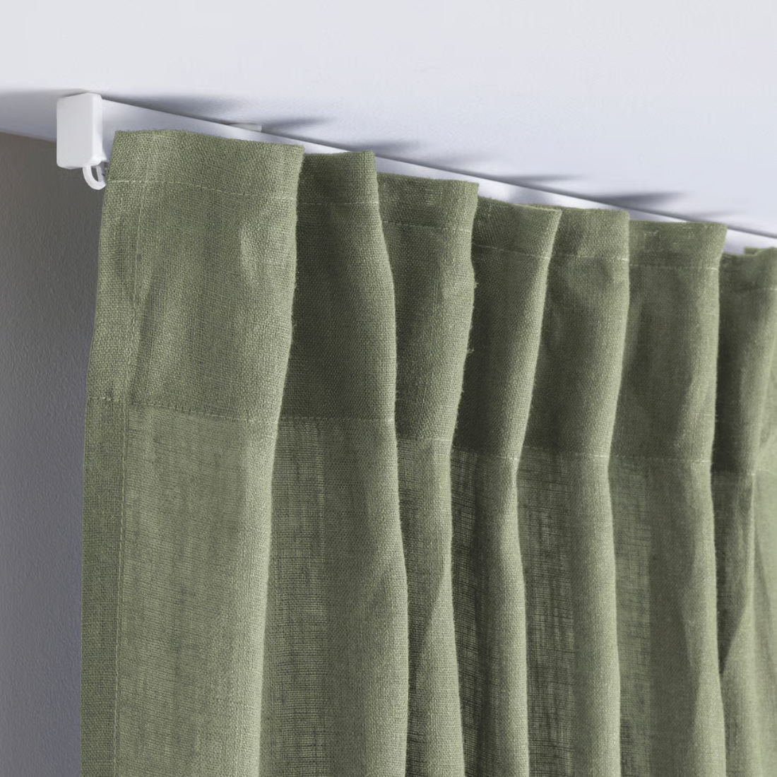 Linen Olive Green Curtains