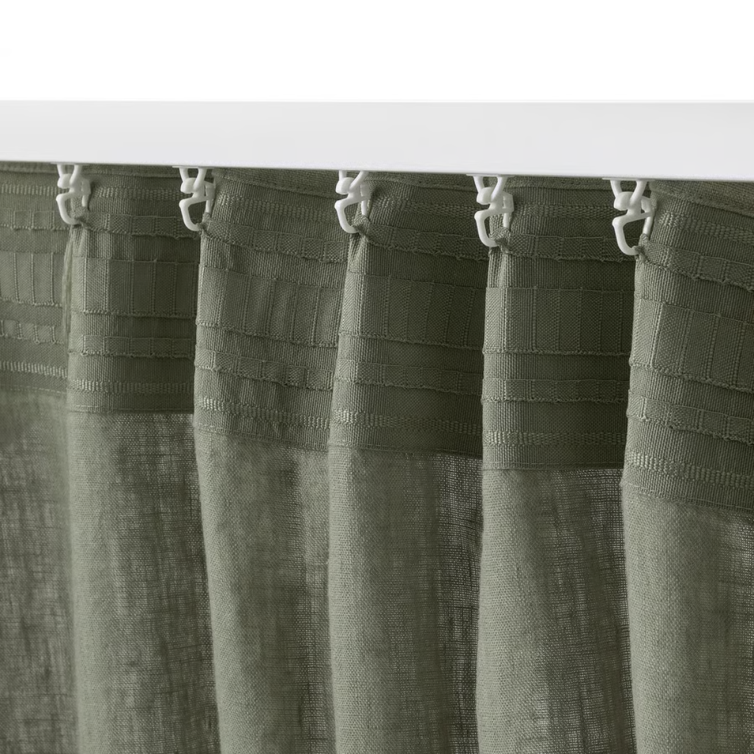 Linen Olive Green Curtains