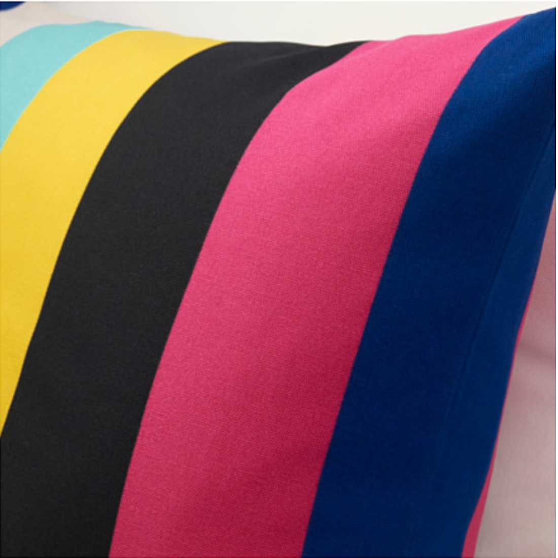 Multicolored Striped Cushion