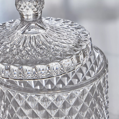 Clear Santo Crystal Canister with Lid