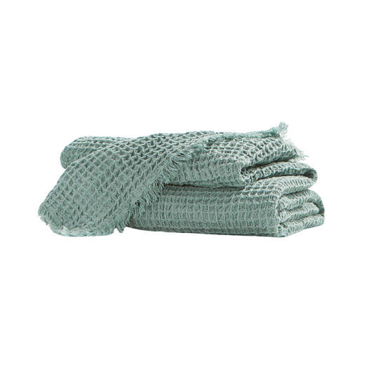 Teal Waffle Throw Blanket