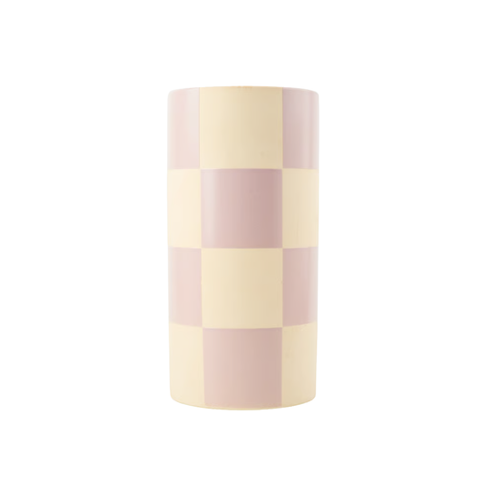 Pink Checkered Vase
