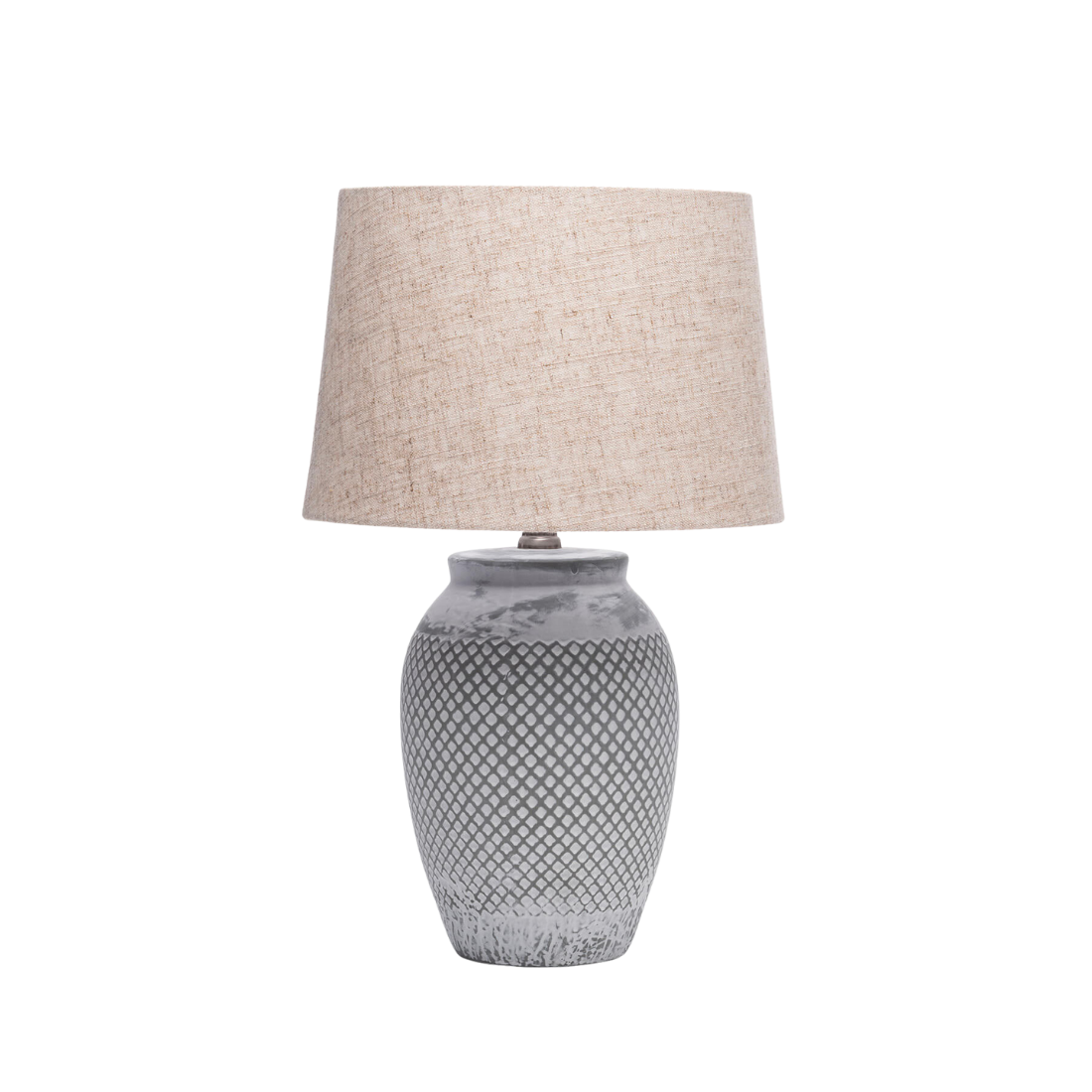 Rustic Grey Textured Table Lamp