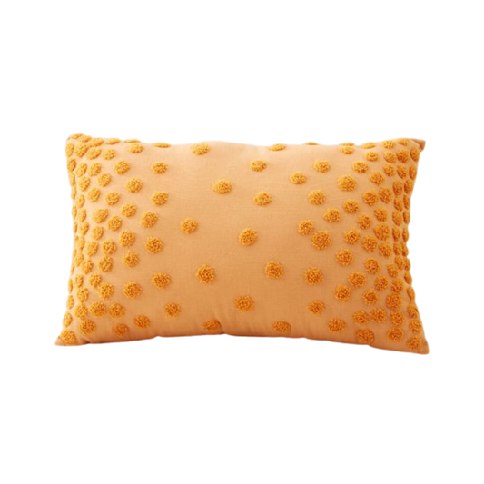 Orange PomPom Cushion
