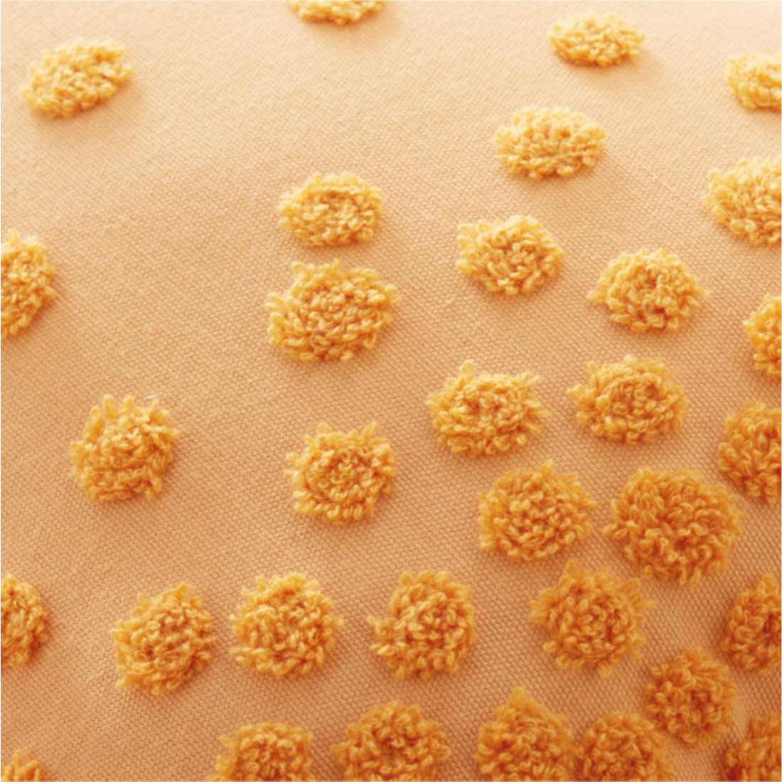 Orange PomPom Cushion