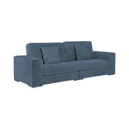 Blue Corduroy 3 -Seater Sofa (Excluding Cushions)
