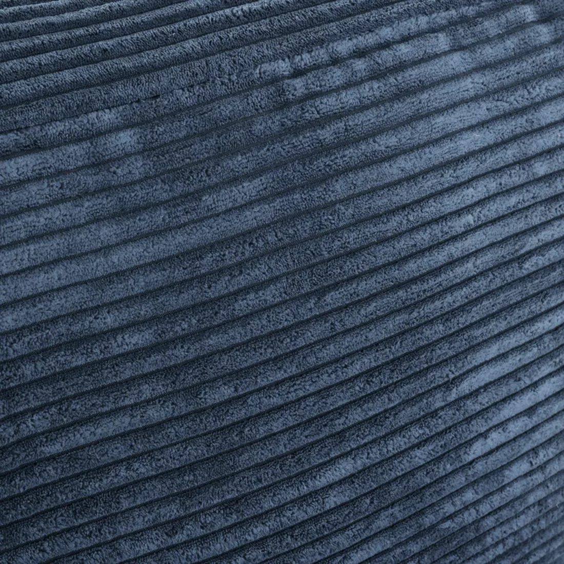 Blue Corduroy Ottoman