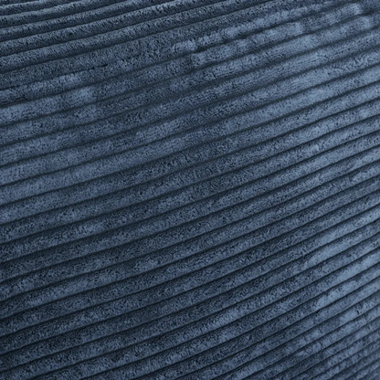 Blue Corduroy Ottoman