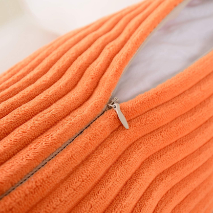 Orange Corduroy Cushion Cover