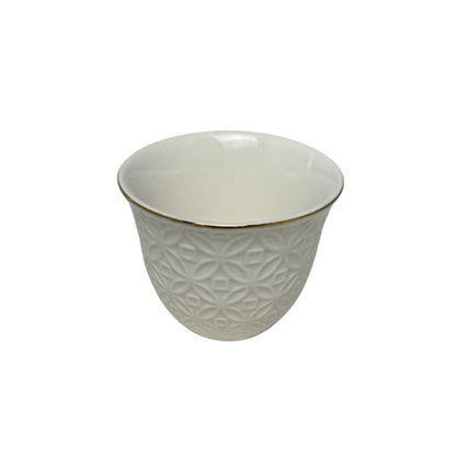 6-Piece Porcelain Arabic Coffee Cup Set