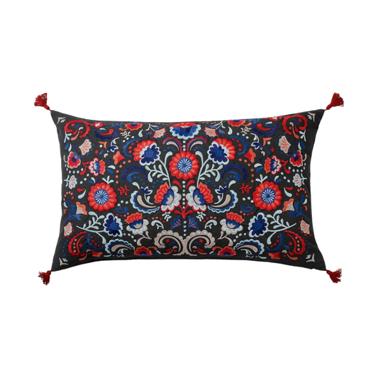 Rectangular Embroidered Throw Cushion