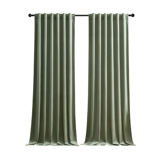 Sage Green Velvet Curtains