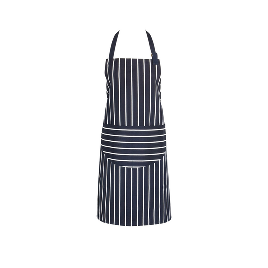 Navy Blue Striped Apron