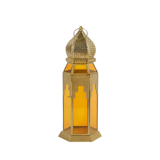 Orange Glass Lantern