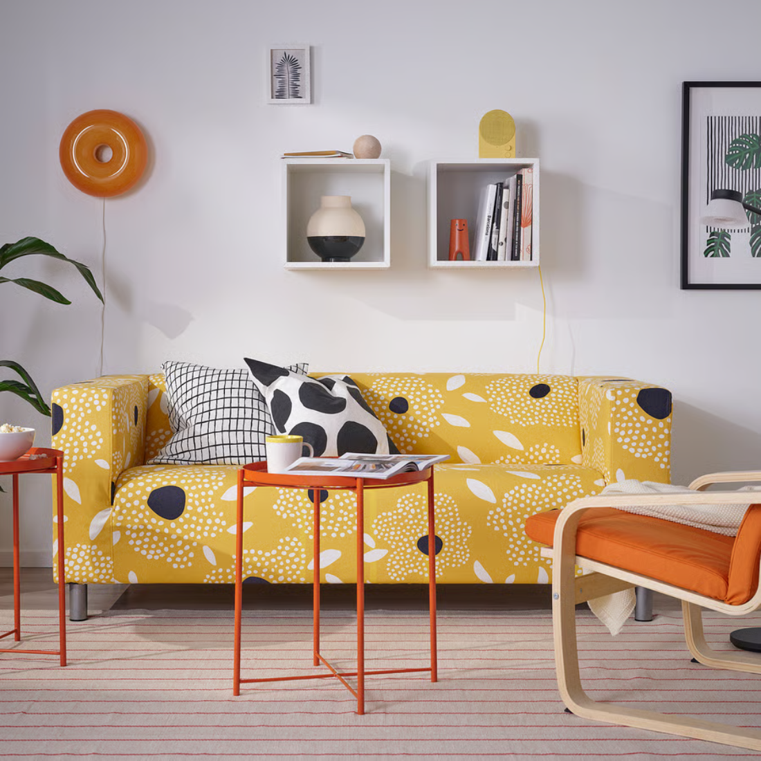 Orange Tray End Table