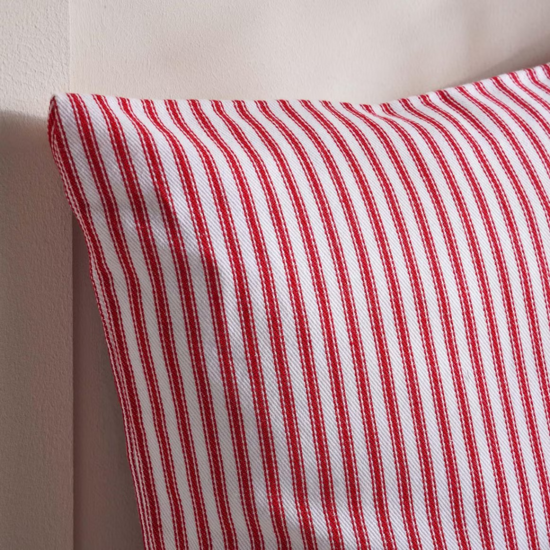 Red Striped Cushion Cover