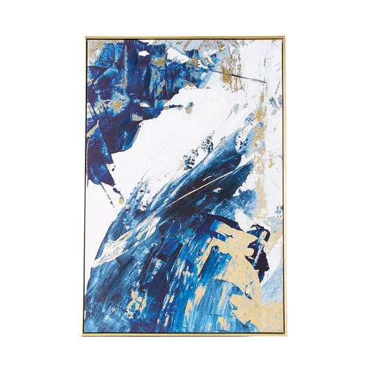 Blue & Gold Abstract Artwork