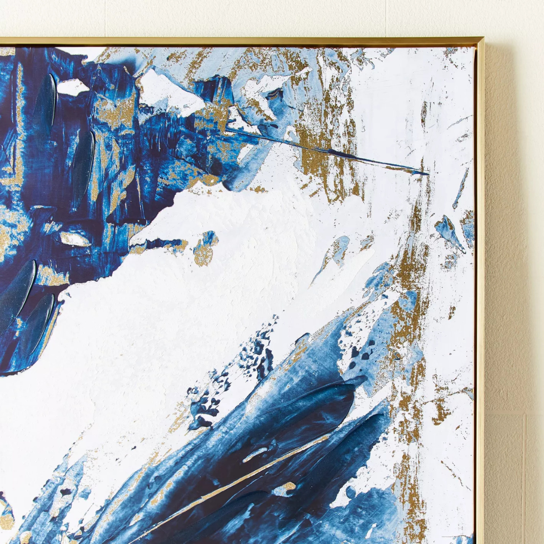 Blue & Gold Abstract Artwork