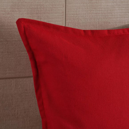 Red Solid Cushion Cover