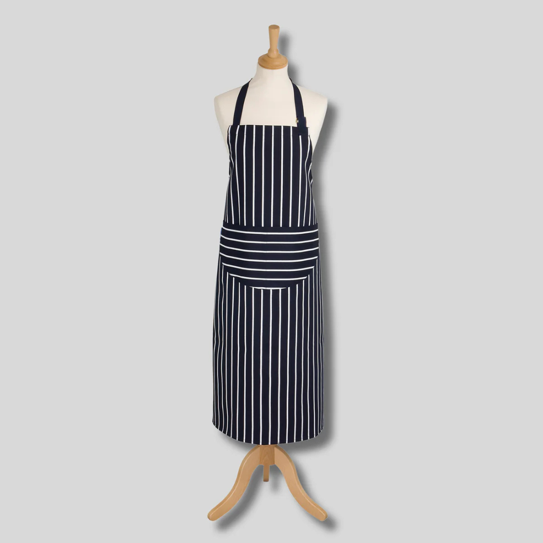 Navy Blue Striped Apron