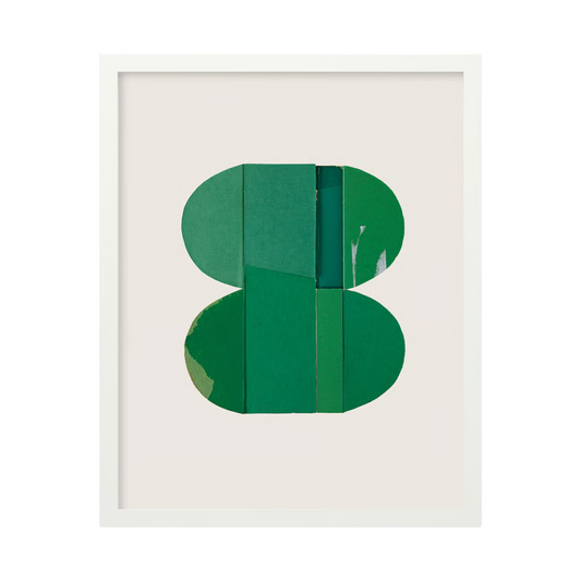 Green Abstract Framed Artwork