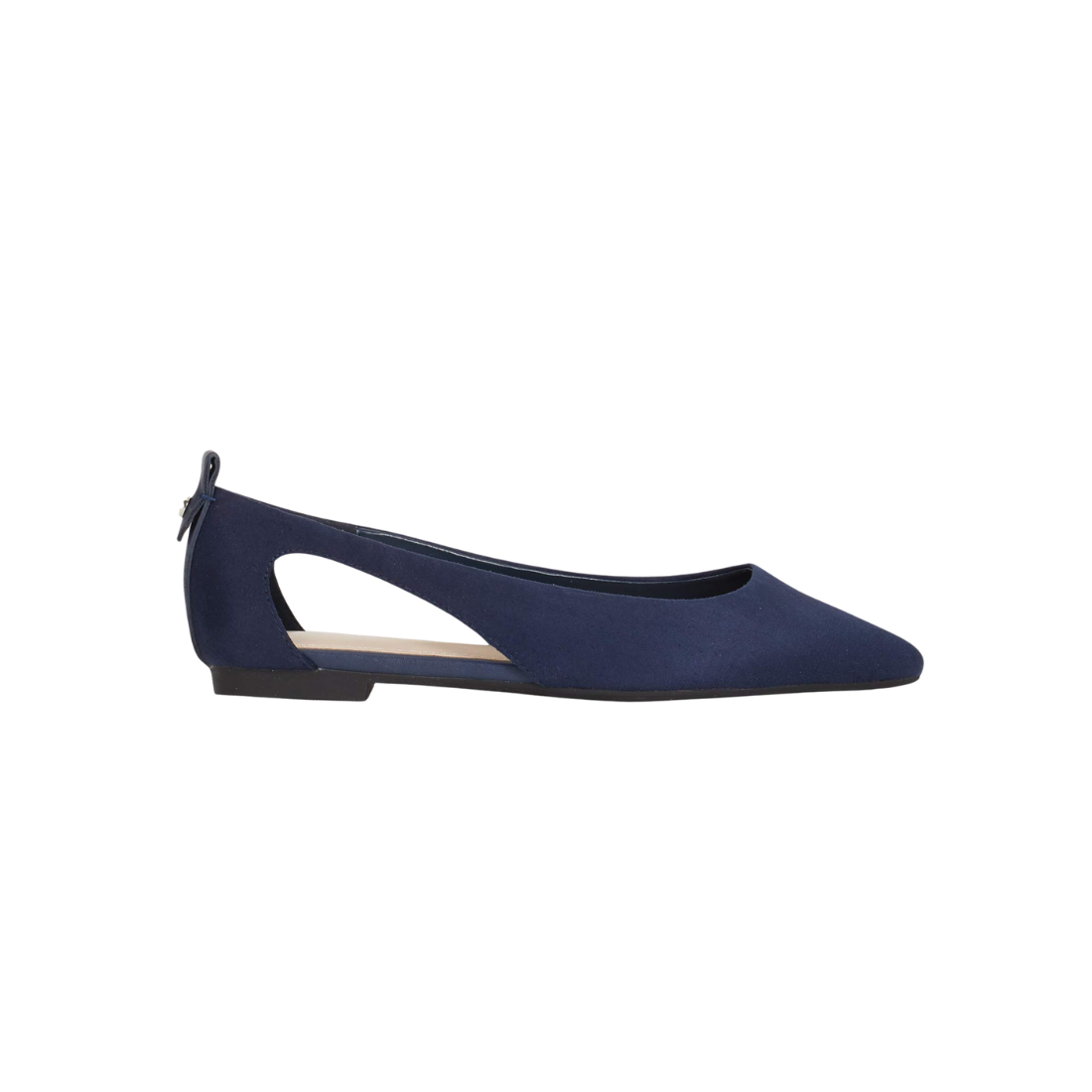 Navy Blue Cut Out Ballerines