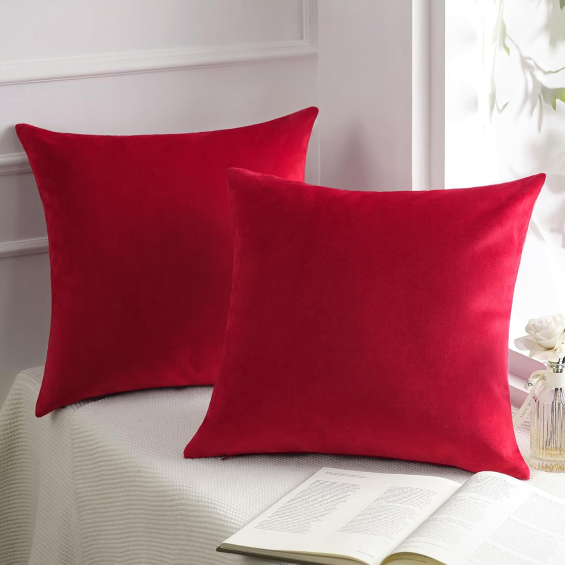 Red Velvet Cushion Cover