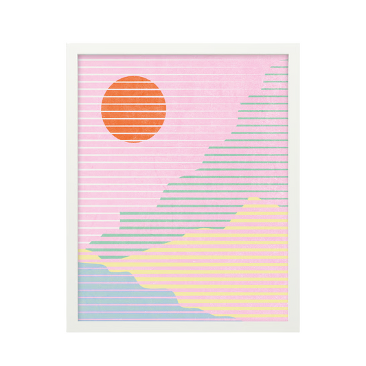 Striped Horizon Framed Artwork
