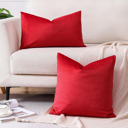 Red Velvet Cushion Cover