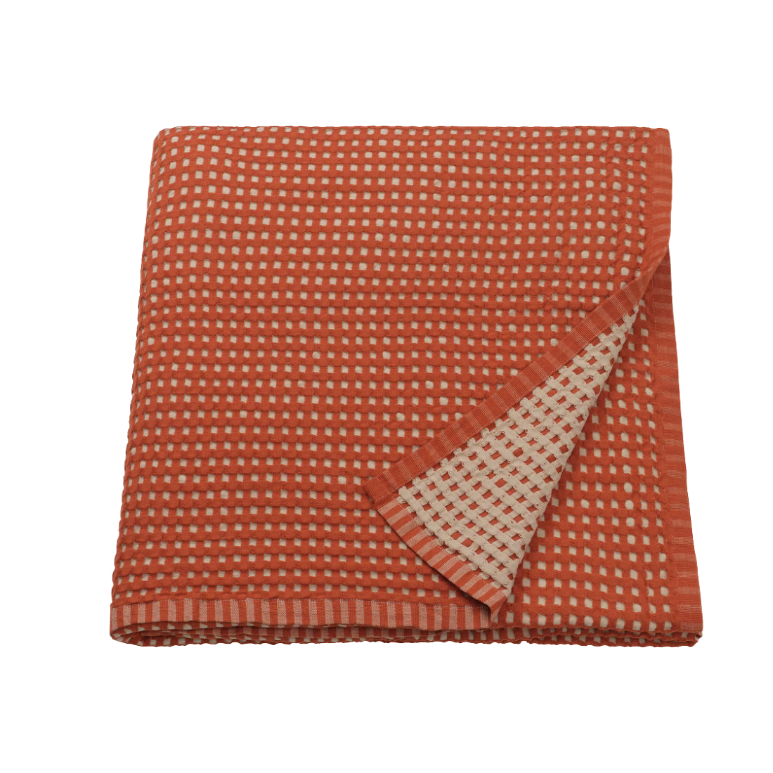 Burnt Orange Textured Bedspread