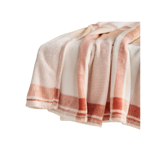 Burnt Orange Plaid Throw