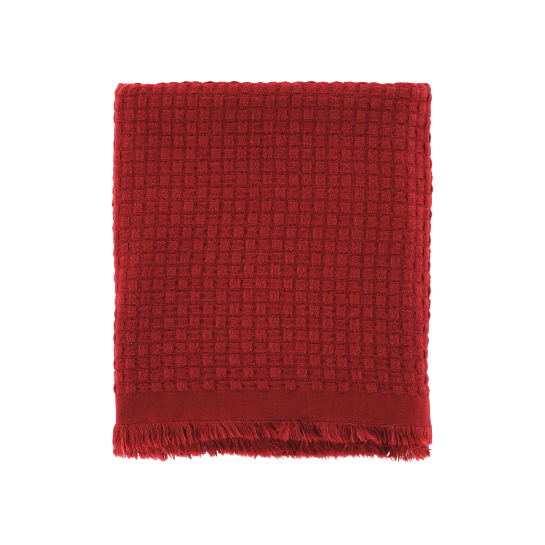 Red Wool Throw Blanket