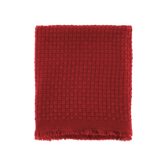 Red Wool Throw Blanket