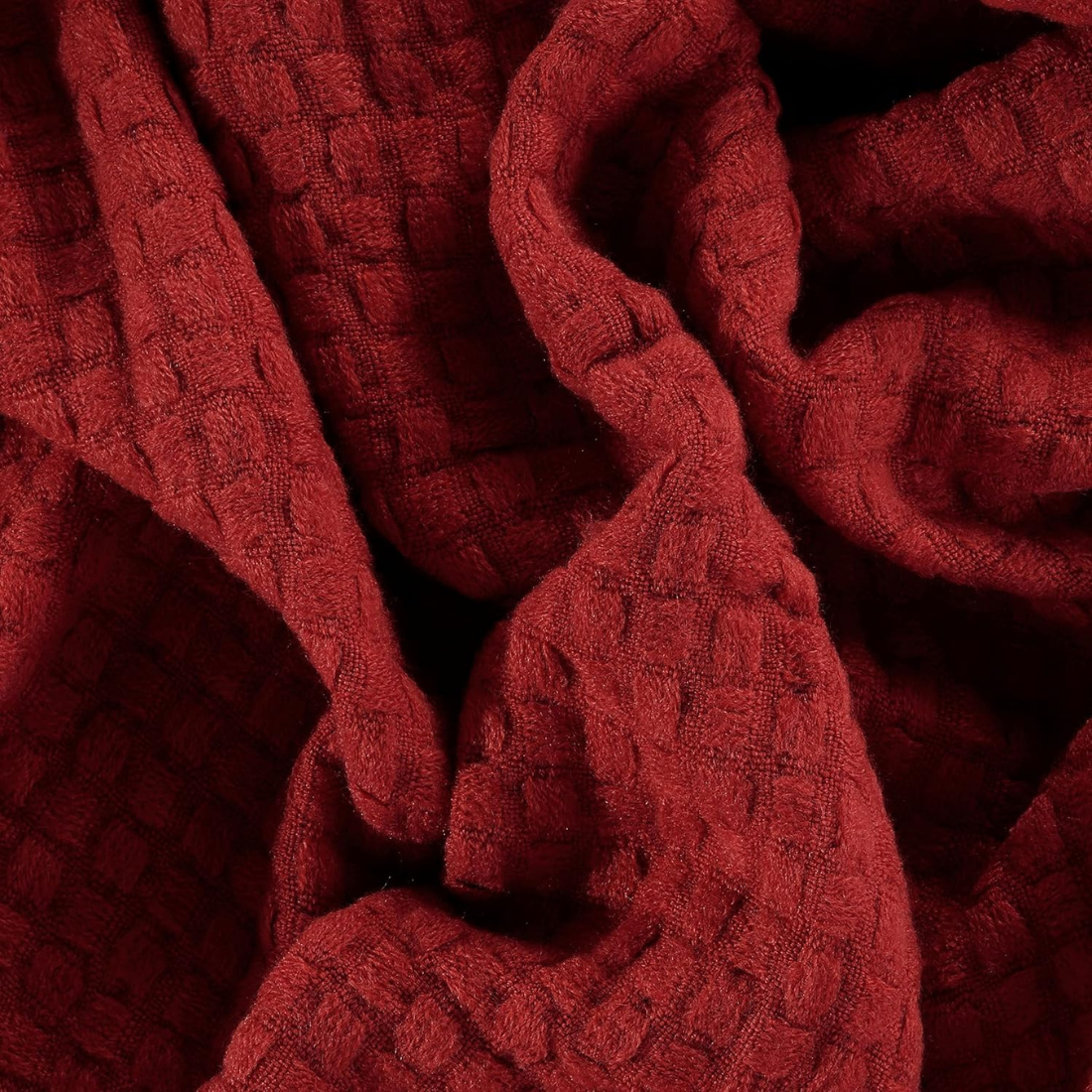 Red Wool Throw Blanket