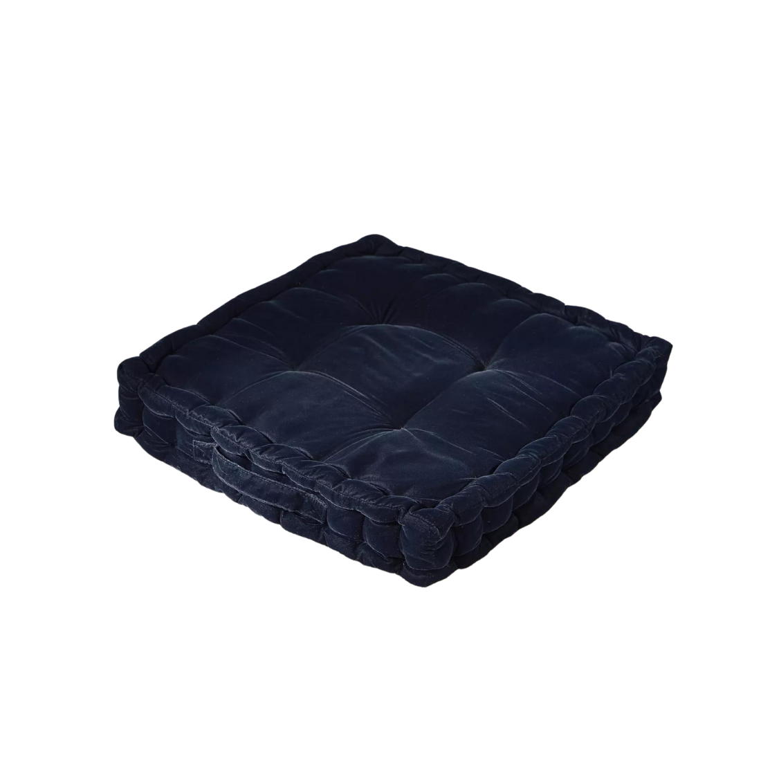 Navy Blue Velvet Floor Cushion