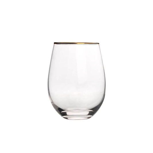 Short Glasses with Gold Rim