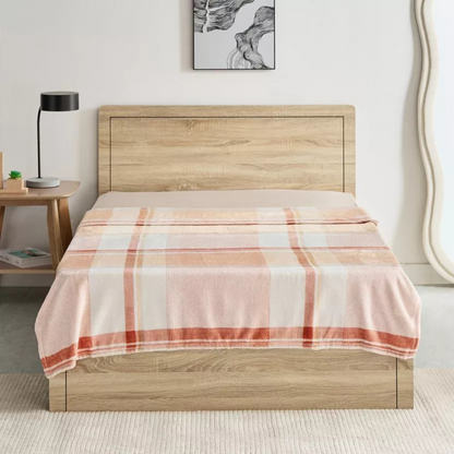 Burnt Orange Plaid Throw