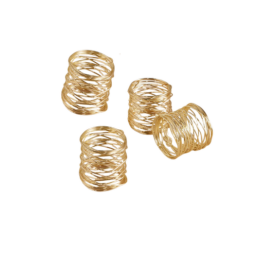 Set of 4 Spiral Napkin Rings
