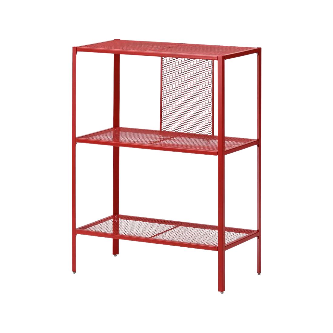 Red 3 Tier Shelving Unit